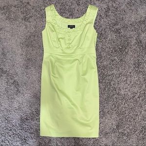 Tahari Green Sleeveless Shift Dress Size P4